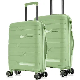 Nasher Miles Paris Set Of 2 Textured Hard Sided Trolley Bag image 1