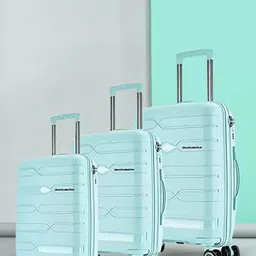 Nasher Miles Paris Set of 3 Green Textured Hard-Sided Cabin Trolley Suitcase-picture-21