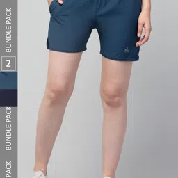 Apraa & Parma Women Pack Of 2 Mid Rise Sports Shorts-picture-39