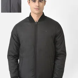 Crimsoune Club Men Grey & Black Reversible Bomber Jacket-picture-39