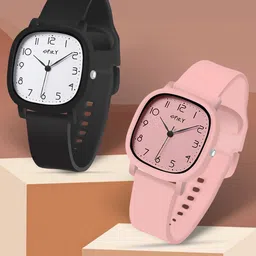 Spiky Unisex Kids Dial & Straps Analogue Multi Function Watch Combo_EVA19_BlkPnk-picture-43