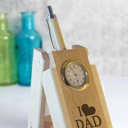 TIED RIBBONS Beige Colored Pen Stand With Pen & Greeting Card Home Gift Sets-picture-0