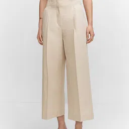 MANGO Women High-Rise Pleated Culottes-picture-42