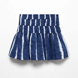 Mango Kids Girls Cotton Dyed Mini Flared Skirt with Smocking-picture-40