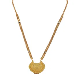 Ramdev Art Fashion Jwellery Gold-Plated Artificial Stones and Beads Mangalsutra-picture-38
