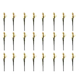 Hair Flare Set Of 24 Artificial Flower With Beads Hair Pins-picture-16