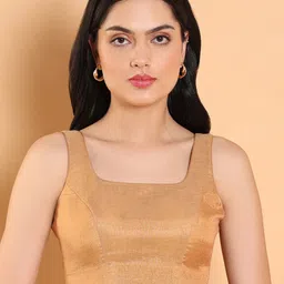 SALWAR STUDIO Square Neck Tissue Saree Blouse-picture-15