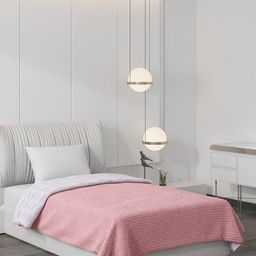 Monte Carlo Pink & Blue Ethnic Motifs AC Room 120 GSM Single Bed Comforter-picture-41