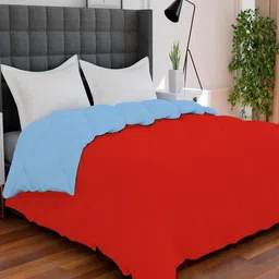 AVI Red & Blue Mild Winter 233 GSM Reversible Single Bed Comforter-picture-37