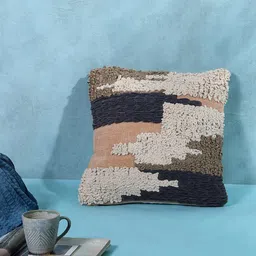 SANSKRUTIHOMES Pink & Black Cotton Embroidered Square Cushion Covers-picture-11