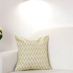 Ariana Green & Beige Ethnic Motifs Printed Square Cushion Cover-picture-26