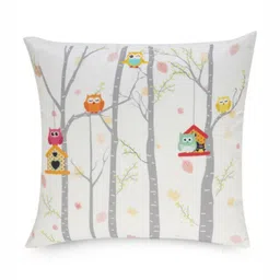 WAXWINGO White & Grey Cartoon Characters Square Cushion Covers-image-80