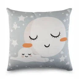WAXWINGO Grey & White Cartoon Characters Square Cushion Covers-image-70