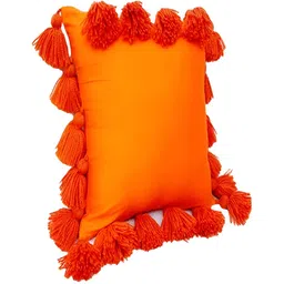 THROWPILLOW Orange Embellished Cotton Square Cushion Cover-picture-22