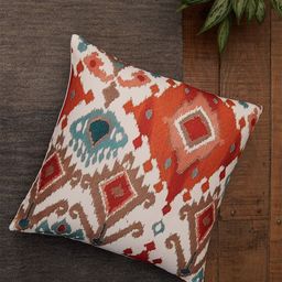 ZEBA Red & White Abstract Square Cushion Cover-picture-4