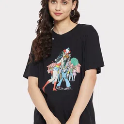 DC by Wear Your Mind Wonder Woman Printed Pure Cotton Loose T-shirt-picture-18