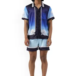 CLUBHAVANA Men High-Rise Relaxed Fit Shorts-image-16