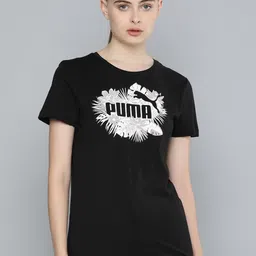 Puma Round Neck ESS+ FLOWER POWER Printed Regular fit Pure Cotton T-shirt-picture-14
