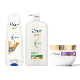 Dove 10In1 Shine Revive Hair Mask 300ml + Hair Fall Rescue Shampoo 1L + Conditioner 175ml-picture-31