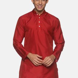 Sethukrishna Men Maroon Solid Kurta-picture-16