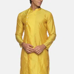 Sethukrishna Men Yellow Handloom Kurta-picture-40