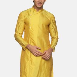 Sethukrishna Men Yellow Solid Kurta-picture-41