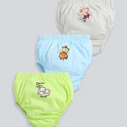 MooNKids Infants Pack of 3 Printed Detail Cotton Basic Briefs-picture-26