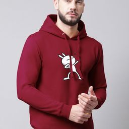 Friskers Men Printed Fleece Hooded Sweatshirt-picture-7