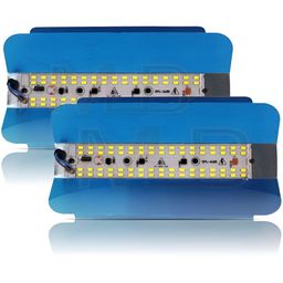 SPARK WORLD White & Blue 2 Pieces Aluminium Square Shaped Outdoor Lamps-picture-8