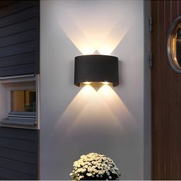 SPARK WORLD Yellow Metal Cylinder Textured Outdoor Lamps-picture-25