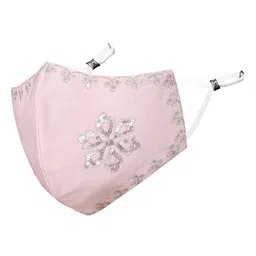 MASQ Pink Sequinned 4-Ply Adjustable Reusable Outdoor Cloth Mask-picture-39