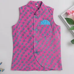 The Magic Wand Boys Printed Pure Cotton Nehru Jackets-picture-20