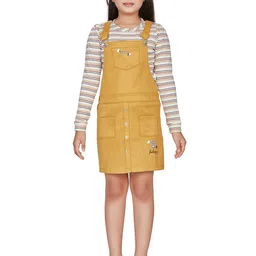 Peppermint Girls Shoulder Straps Cotton Pinafore Dress-picture-13