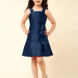 A.T.U.N. Shoulder Strap Applique A-Line Dress image 1