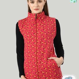 BAESD Pack Of 2 Printed Sleeveless Lightweight Open Front Jacket-picture-32