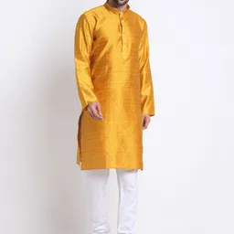 KRAFT INDIA Men Ethnic Motifs Printed Mandarin Collar Kurta-picture-39