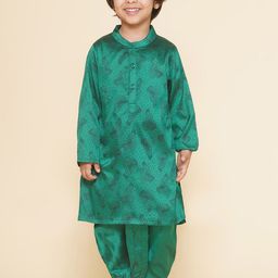 Sethukrishna Boys Geometric Mandarin Collar Printed Straight Kurta-picture-25