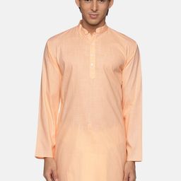 Sethukrishna Men Peach-Coloured Cotton Kurta-picture-21