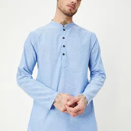 max Mandarin Collar Short Straight Pure Cotton Kurta-picture-30