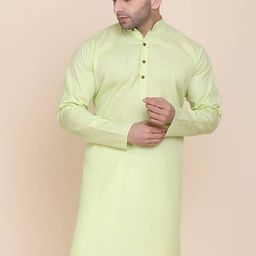 TAHVO Men Green Thread Work Kurta-picture-35