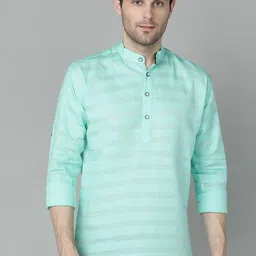 FUBAR Regular Fit Striped Printed Band Collar Long Sleeve Shirt-picture-21