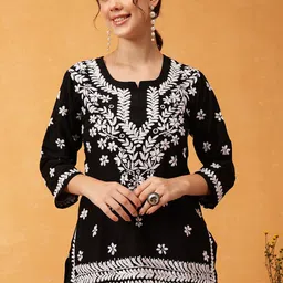 ADA Ethnic Motifs Embroidered Thread Work Thread Work Kurti-picture-27