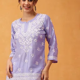 ADA Ethnic Motifs Embroidered Thread Work Thread Work Kurti-picture-9