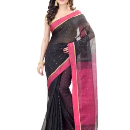 DESH BIDESH Woven Design Zari Traditional Taant Saree-picture-36