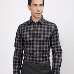 LOUIS STITCH Comfort Tartan Checked Cotton Formal Shirt-picture-44