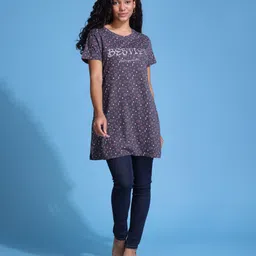TITTLI Typography Print Pure Cotton Longline Top-picture-52