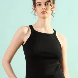 STYLECAST X KASSUALLY Women Halter Neck Solid Sleeveless Cotton Top-picture-34