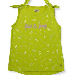 Gini and Jony Girls Floral printed Round Neck Sleeveless Tie-Up Cotton Top-picture-33