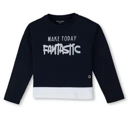 Gini and Jony Girls Typography Printed Cotton T-Shirt-picture-17