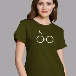 FBAR Graphic Printed Short Slit Sleeves Pure Cotton Top-picture-16